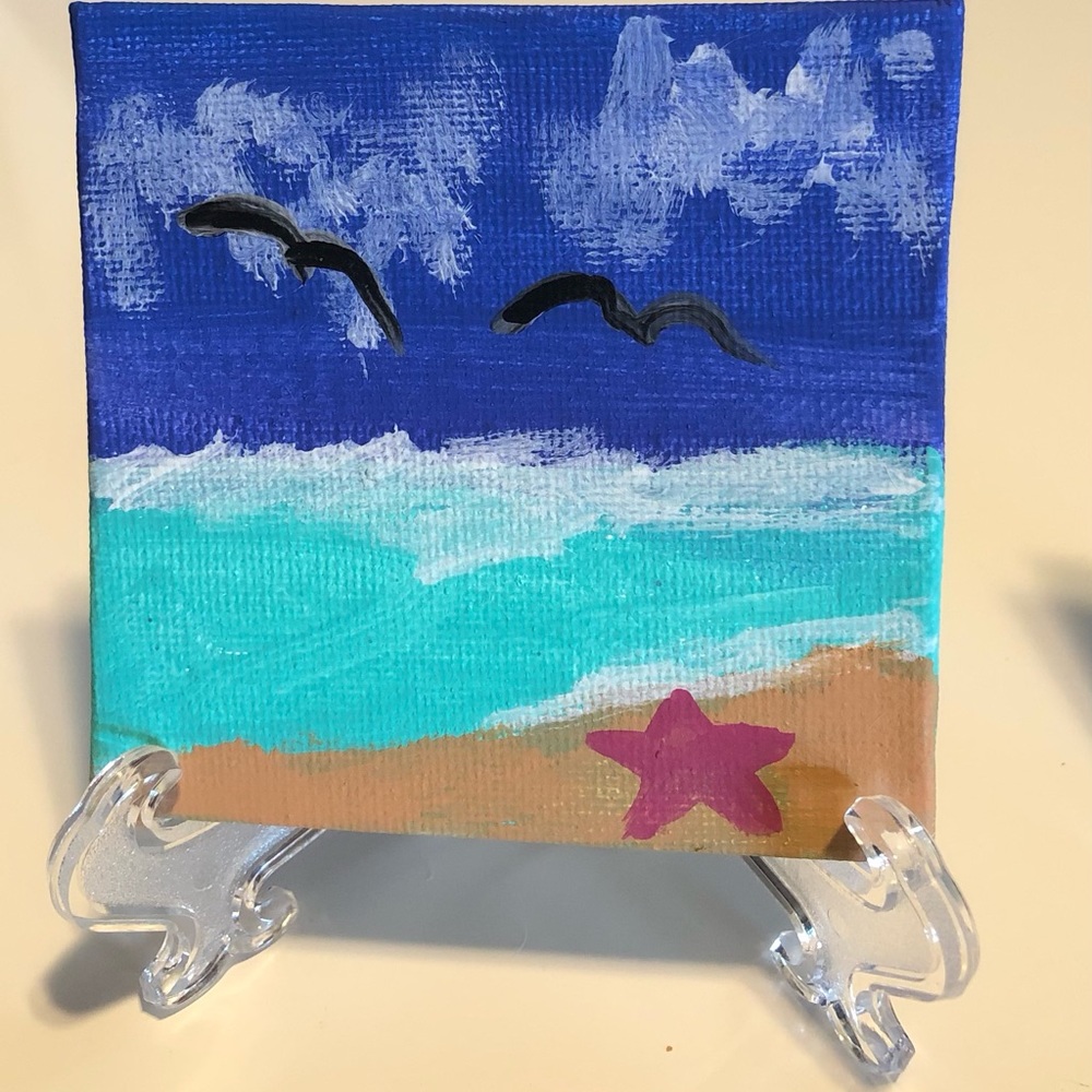 Custom made Mini 3x3 acrylic paintings.
